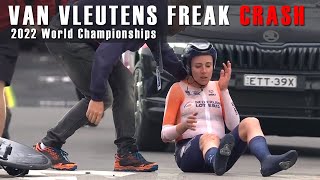 FULL VIEW -Van Vleuten's freak CRASH -2022 World Championships – What really happened