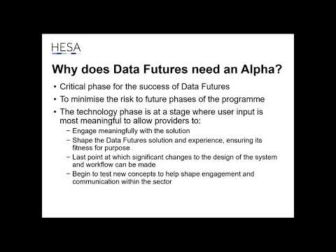 Data Futures Alpha webinar part 1