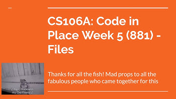 CS106A: Code in Place - Section 881 :: Week 5 (Files)