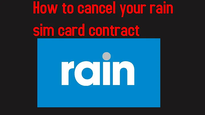 How to cancel your rain sim card contract