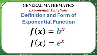 Gen Math: Exponential Functions – Definition and Forms #generalmathematics #exponentialfunctions