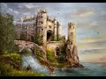 PAINTING OLD CASTLE draw together    картина  СТАРЫЙ ЗАМОК