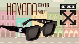 Off-White Virgil Sunglasses in the Havana Colourway 