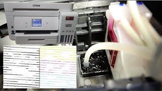how to unclog / clean epson et 4850, 4750, 4700 - printing blank pages