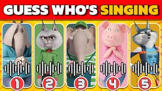 Guess Who's Singing  | Sing 1 & 2 Song Quiz Challenge | Rosita, Alfonso, Nooshy, Meena, Porsha