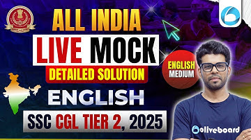 SSC CGL Tier 2 2025 English Mock Test | 22 Dec LIVE Solution & Questions English Language