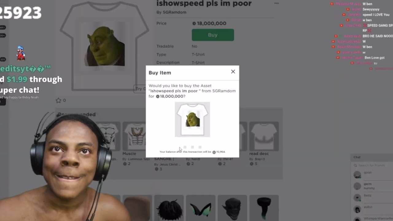 Speed spends 18 Million Robux On a T-Shirt *Crying* - YouTube