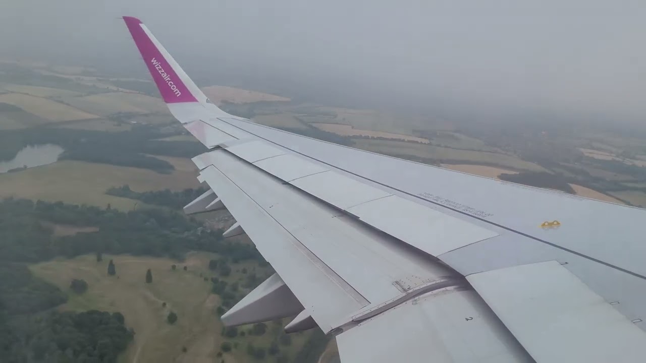 London-Luton Airport (LTN) take off - plane widow view