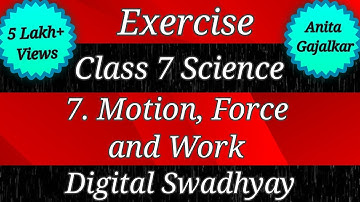 Exercise class 7 science chapter 7 motion force and work। Class 7 social science motion force work