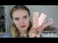 All of the 100 pure palettes swatched clean beauty  reagan hart