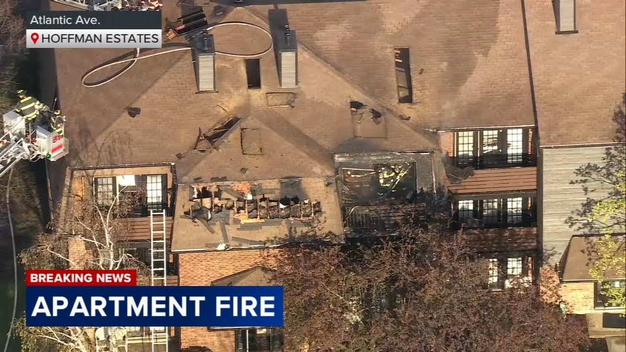 Fire heavily damages apartments in Hoffman Estates, video shows