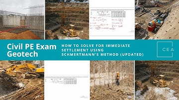 Civil PE Exam - Geotech - How to Solve for Immediate Settlement using Schmertmann