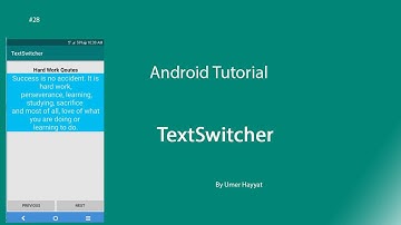 TextSwitcher - UI   # 28 | TextSwitcher | android tutorial