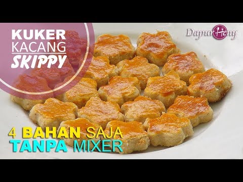 Kue Kering Kacang (SKIPPY) 4 bahan saja, Tanpa Mixer