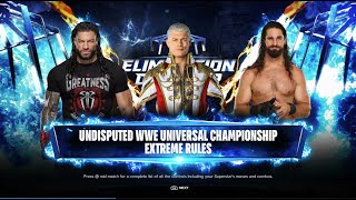 FULL MATCH - Roman Reigns vs Cody Rhodes vs Seth Rollins Undisputed WWE Championship #wwe2k24 #wwe