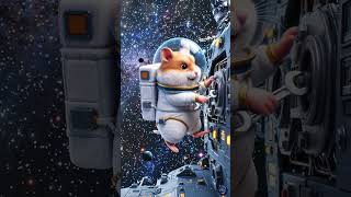 Hamster Astronaut and the Moon Base #hamster #aivideo #cuteanimals