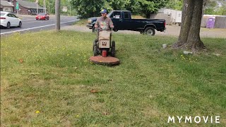 Gravely. Repair noisy mower deck &: Mowing Test.
