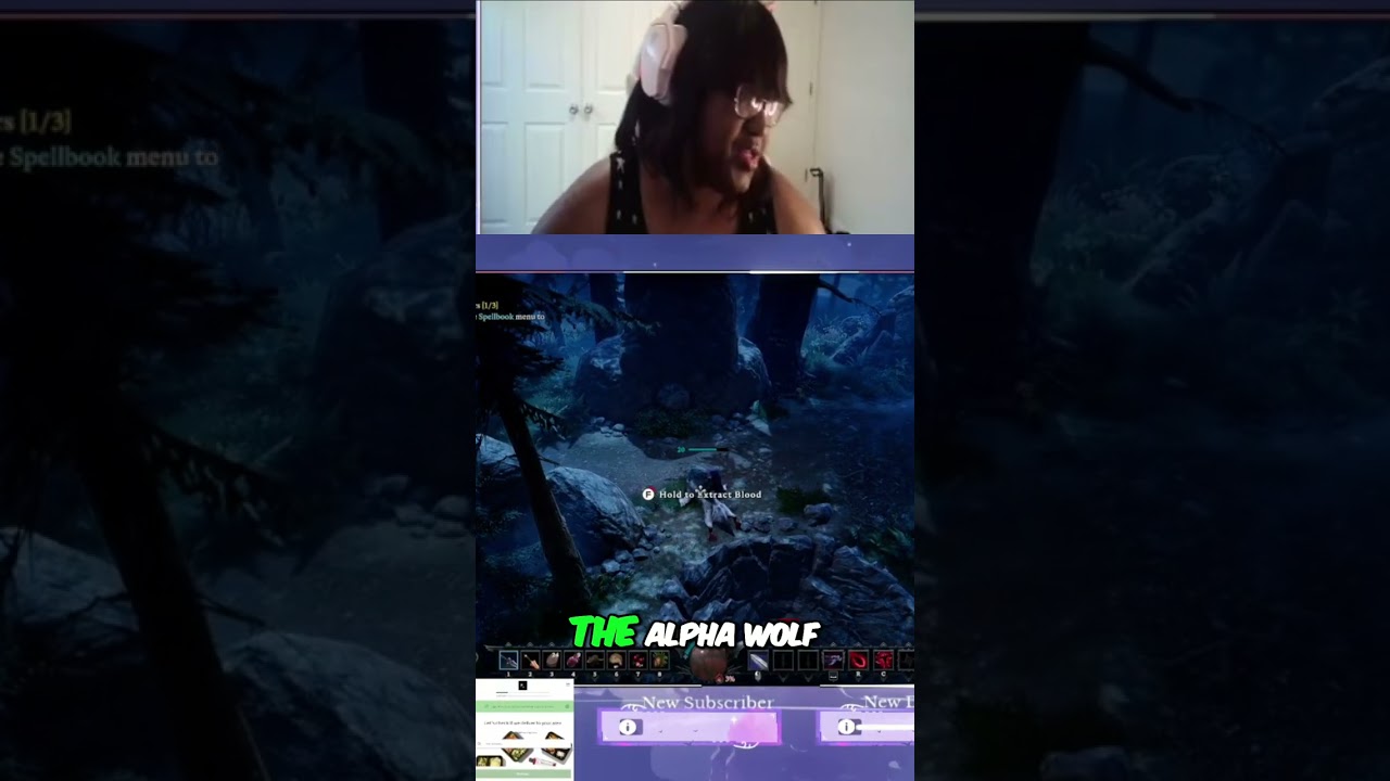Slaying Alpha Wolf for POWER UP! (Combat & Blood Extraction)