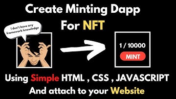 Create a NFT minting dapp using html, css, JavaScript and solidity for your nft project 2022