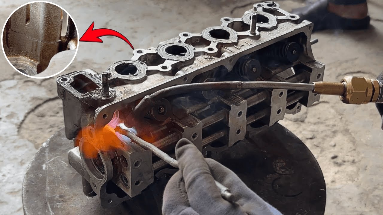 Cracked Aluminium Cylinder Head Welding | Aluminium Weld Repair
