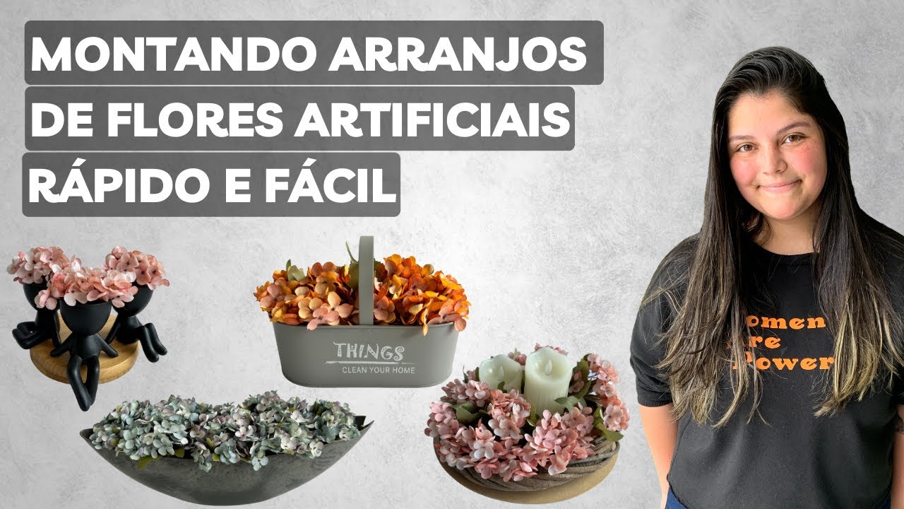8 Inspirações De Arranjos Com Hortênsias Artificiais - Rápido, Simples E Prático #decoração #diy