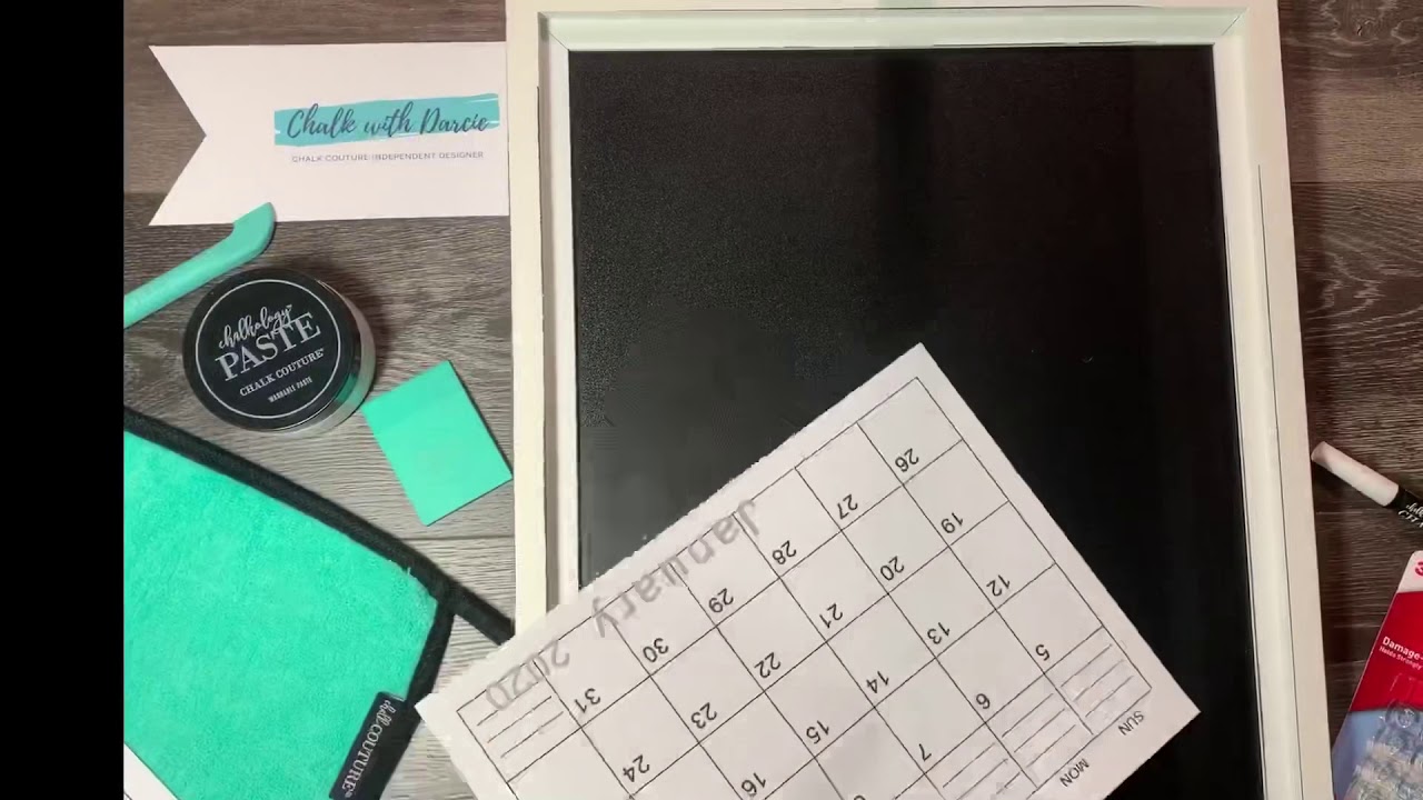 Customizable Chalk Couture Calendar YouTube
