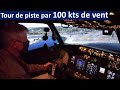 Challenge  tour de piste avec 100 noeuds de vent  simulateur boeing 737 ng