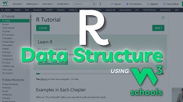 W3Schools "R" Data Structure Tutorial | Data Structure "R" Programming Tutorial using W3Schools