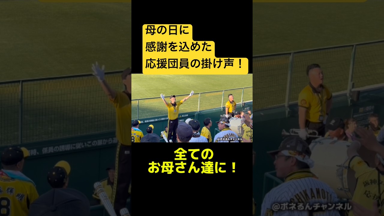 【感謝を込めて】阪神応援団員による掛け声!!#母の日 # #阪神ファン #応援団