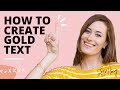 How to Create Gold Text (Photoshop)