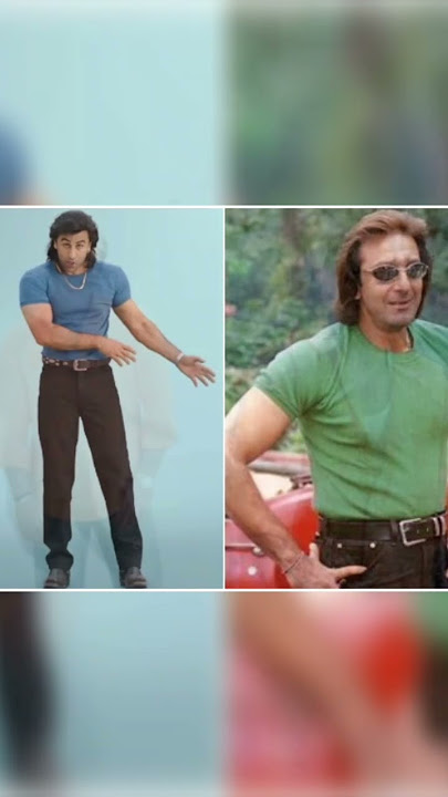 Ranbir Kapoor as Sanjay Dutt  Transformation | #bollywood #ranbirkapoor #transformation #sanju