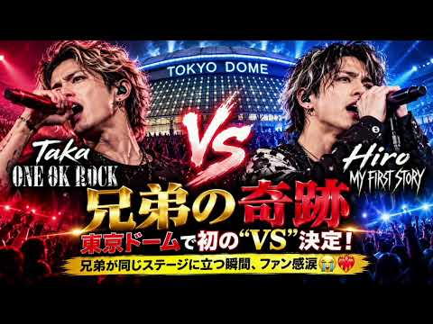🔥🎤【兄弟の奇跡】Taka × Hiro――ONE OK ROCK × MY FIRST STORY、東京ドームで初の“VS”決定！兄弟が同じステージに立つ瞬間、ファン感涙😭❤️‍🔥