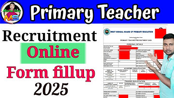 Primary teacher form fill up 📚 WB Primary Teacher Recommended Form অনেকেই ভুল করছে সঠিক পদ্ধতি এখানে