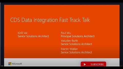 CDS Data Integrator | April 19, 2018 - TechTalk