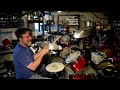 Drumming With Bonzoleum &amp; Snare Tuning, Drumming, Lower-Volume Cymbals, Ludwig 3x13 Mojo