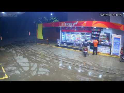 Veja imagens do assalto a posto de combustíveis em Juara