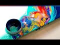 Aqua Flow - Gorgeous Acrylic Pour Painting with Bright Cells - Fluid Art Tutorial - Acrylic Pouring