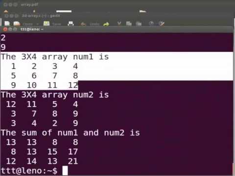 Working With 2D Arrays - Malayalam