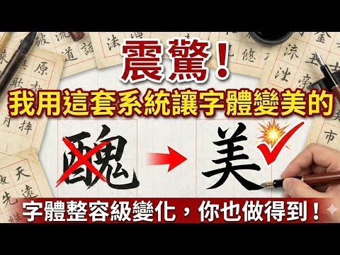 第61招-震驚！寫好字竟然跟「天份」無關--這套系統化方法打破你的認知--我做了這些事，改變字體