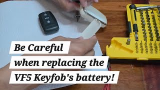 How To Replace The VinFast VF5 Keyfob's Battery Safely? One Important Thing To Consider!