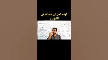 كيف تحل اي مسألة في الفيزياء 