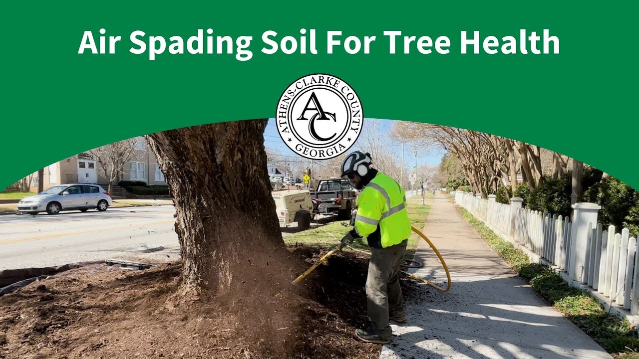 Spading Air Spading Soil For Tree Health - YouTube