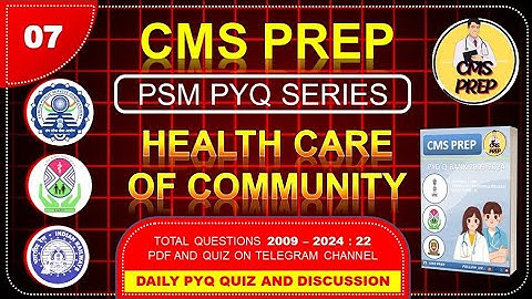 HEALTHCARE OF COMMUNITY || PSM || PYQ 2009-24 || UPSC CMS || @Cmsprep