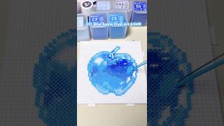 ASMR Pixel Art: Epic Blue Apple Shading 🎨 | Satisfying Perler Beads Process & Smooth Melt ✨