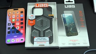 Protect your iPhone 15 Pro Max with Urban Armor Gear Case & Screen Protector UAG Monarch Pro Kevlar