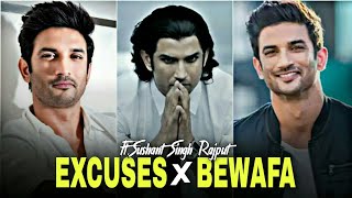 EXCUSES X BEWAFA Ft. Sushant Singh Rajput edit || SSR Mix status || stars shorts