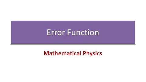 Error Function