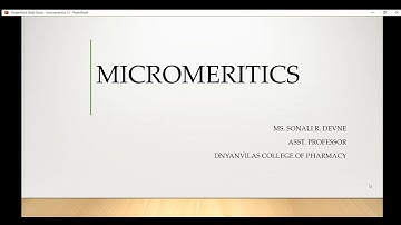 Micromeritics#Part1- Introduction and Particle diameter