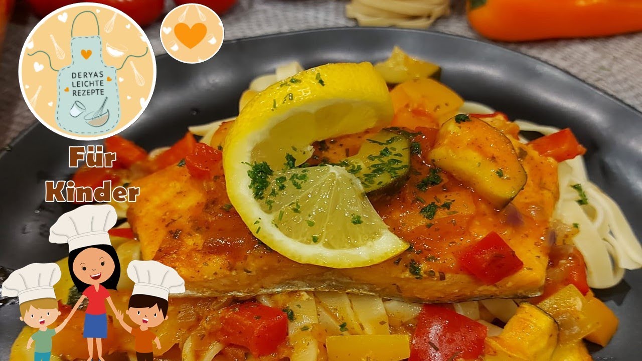Lachs mit Gemüse: Anleitung für Kinder (Becher-Rezept)