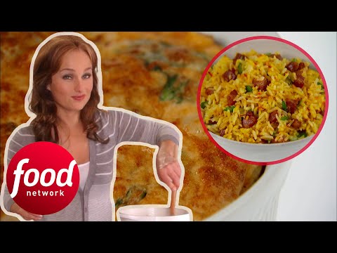 How To Make Chicken u0026 Cheddar Soufflé And Pancetta u0026 Saffron Rice With A Modern Spin | Giada At Home